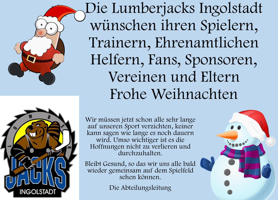 Weihnachtsgrüße der Abteilung Skaterhockey Weihnachtsgrüße